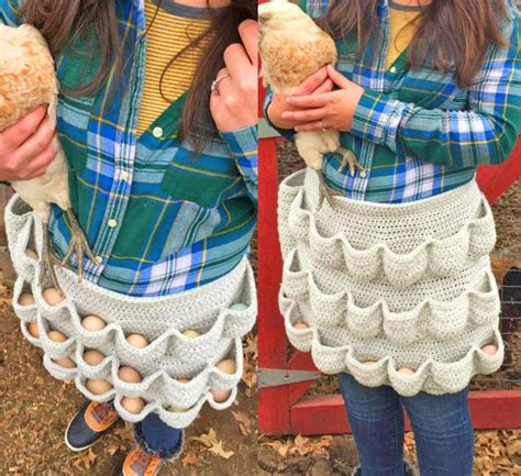This Crochet Egg Apron Helps You Carry Tons Of Eggs Perfect For