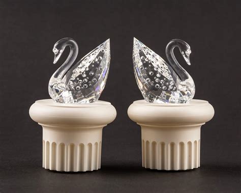 Lot Two Signed Swarovski Crystal Swans From The 100th Anniversary