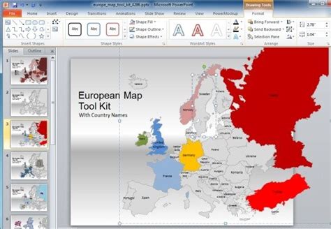 Europe Map Template For Powerpoint Presentations Powerpoint Presentation