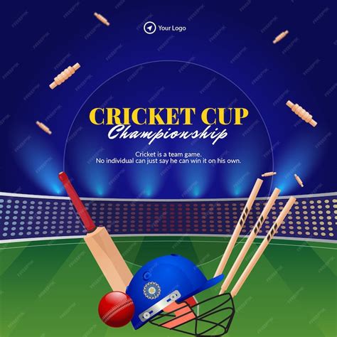 Premium Vector Banner Design Of Cricket Cup Championship Template