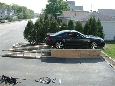 Diy outdoor roads from and next comes l. homemade car ramp | homemade car ramps | Car ramps, Diy car ramps, Garage equipment