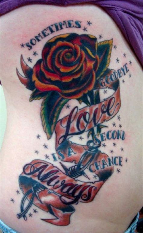 Coolest banner tattoos designs and ideas collection for men women. rose with banner | Tattoos, New school tattoo