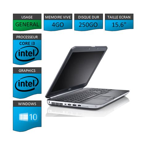Dell Latitude E5520 Intel Core I3 4go 250go Windows 10