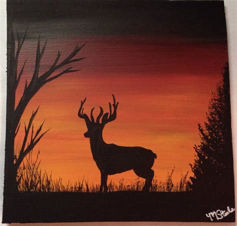 Buck Deer In The Woods Silhouette By Sweetcandypurses On Etsy 1000