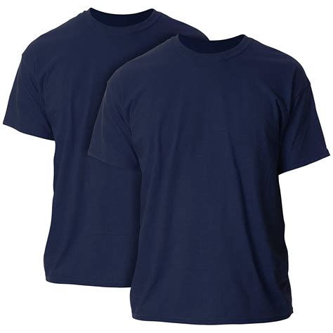 Gildan Mens G2000 Ultra Cotton Adult T Shirt 2 Pack Navy Navy