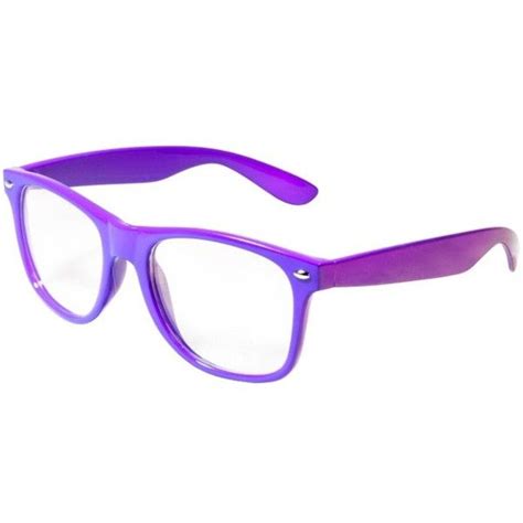 nerdy fake clear neon purple wayfarer sunglasses 4 95 liked on polyvore featuring accessories