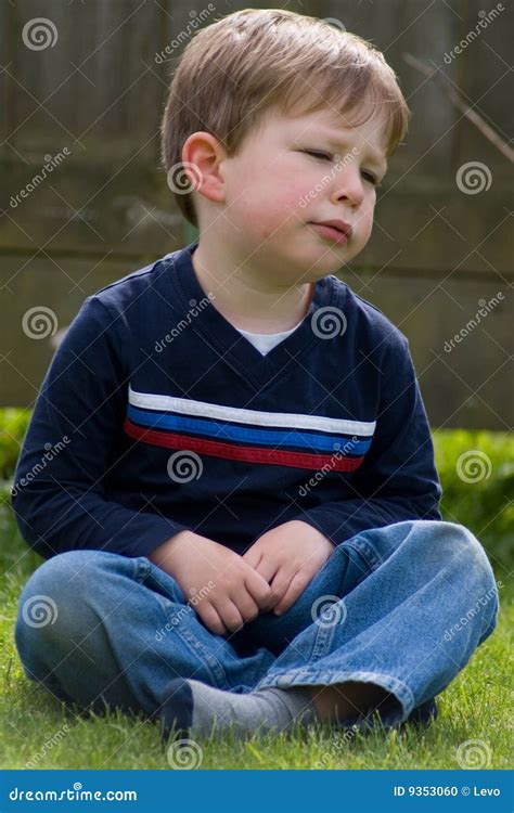 Child Sulking Stock Photo Image Of Sullen Expressing 9353060