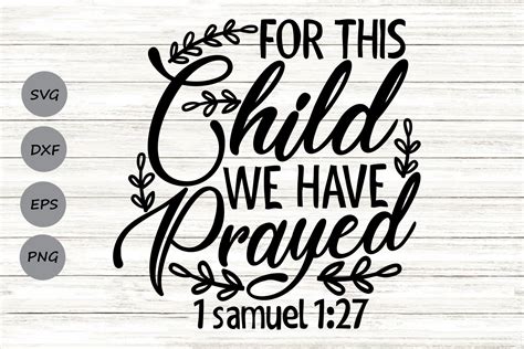 For This Child We Have Prayed Graphic by CosmosFineArt · Creative Fabrica