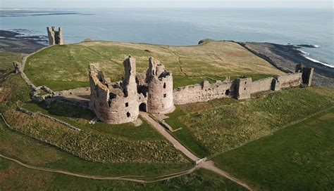 Dunstanburgh Castle By Drone Taken On The Last April Bank Holiday Oc