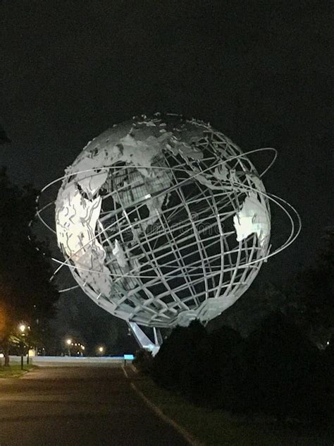 The Unisphere At Night Flushing Meadows Editorial Stock Photo Image