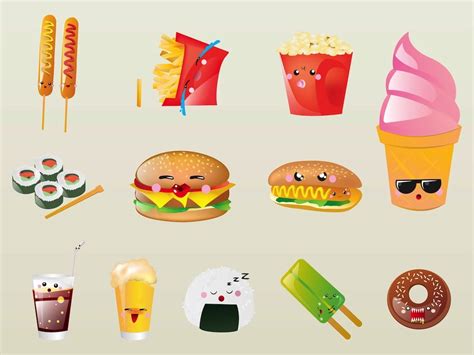Cartoon Food | Food Cartoon Characters | Food cartoon, Cute cartoon food, Food drawing