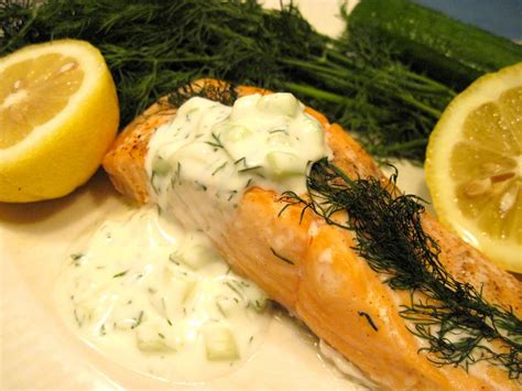 Cook Eat Enjoy Repeat Oven Roasted Salmon With Cucumber Dill Sauce
