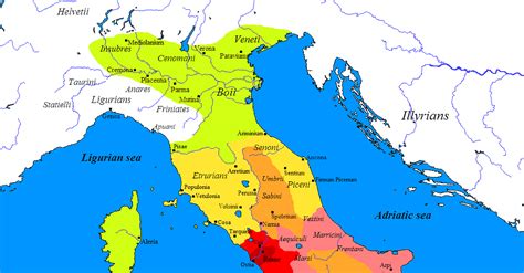 Ancient Roman Map Of Italy