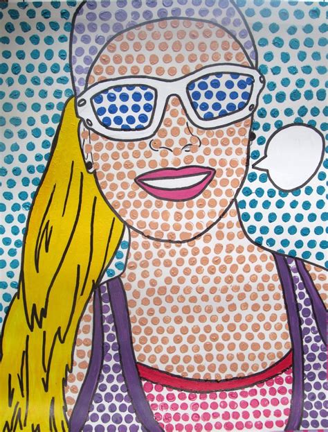 Pop Art Self Portraits Roy Lichtenstein Inspired Olivia I Originally