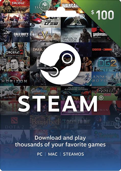 Check spelling or type a new query. Amazon.com: Steam Gift Card - $100: Video Games