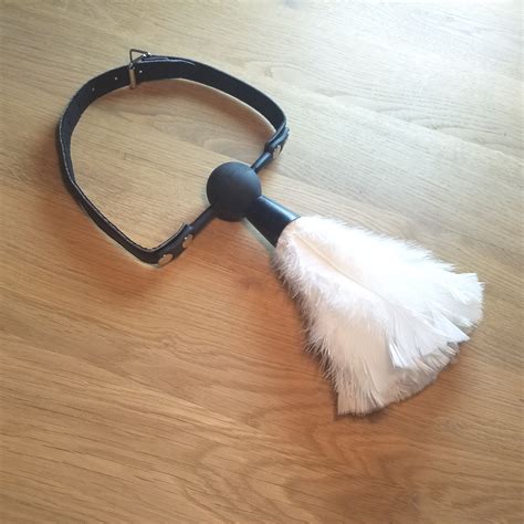 French Maids Feather Duster Ball Gag Etsy