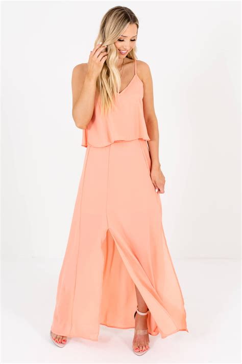 Pretty As A Peach Pink Maxi Dress Boutique Maxi Dresses