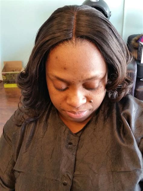 Full Head Lace Closure Middle Part Sew In Scene Haircuts Scene Hair