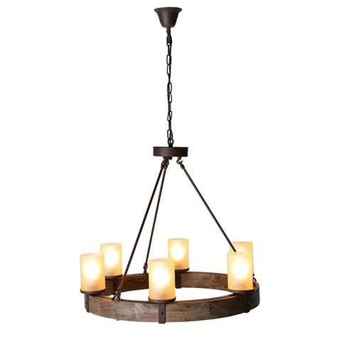 This Gorgeous Wooden Circle Chandelier Will Enhance Your Living Space