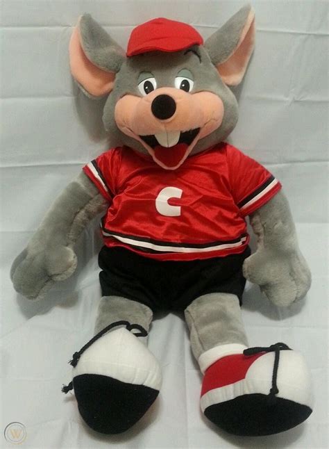 Chuck E Cheese Mouse Doll 29 Plush Large Jumbo Red Shirt Jersey 2004