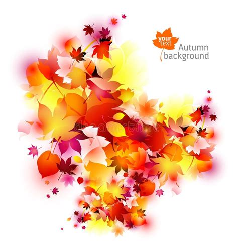 Autumn Leaves Abstract Background Stock Vector Illustration Of Branch
