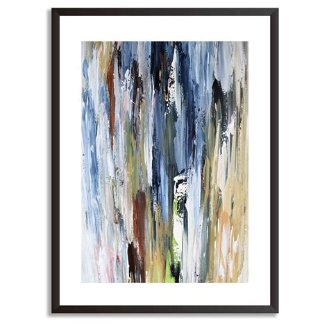 Modern Blue Abstract Art Print Framed Art Home Decor By Abstract House