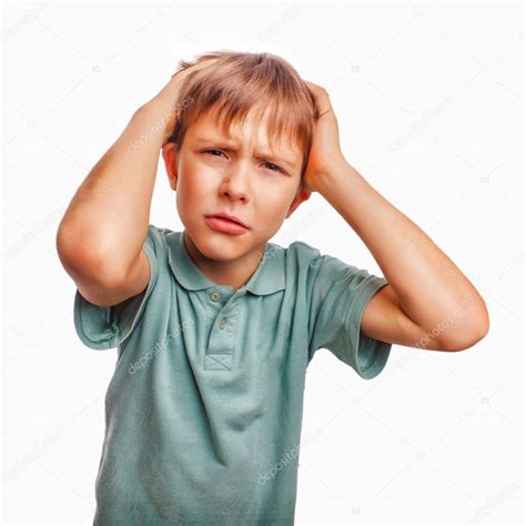 Boy Child Sad Angry Upset Kid Face Frustrated Portrait Person Is