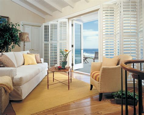 Sliding glass door with plantation shutters both panels are closed with the louvers opened. Installing Shutters Over My Sliding Glass Door | Taylor ...