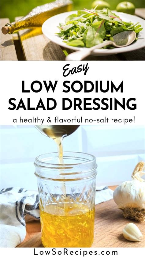 Low Sodium Vinaigrette Salad Dressing Recipe No Salt Added Low So Recipes