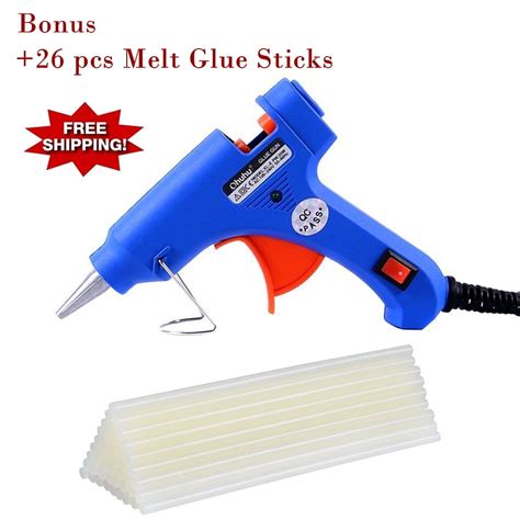 Mini Hot Glue Gun With 26 Pcs Melt Glue Sticks For Diy Craft Projects