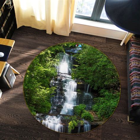 3d Tranquil Waterfall Fa3343 Floor Non Slip Rug Carpet Room Etsy Uk