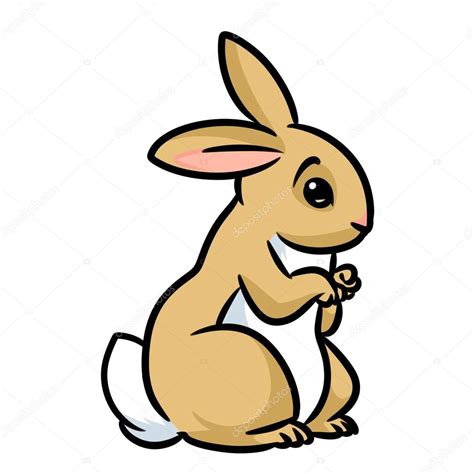 Coloriage lapin à imprimer & dessin de lapin à colorier que des beaux lapins pour pâques ou pour les personnes qui adorent cet animal très mignon avec de très longues oreilles. Dessin animé lapin brun — Photographie Efengai © #124620222
