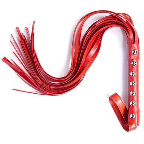 New Sex Toys For Couple Adult Game Sexy Whip Fetish Pu Leather Flirt Toys Red Black Handle