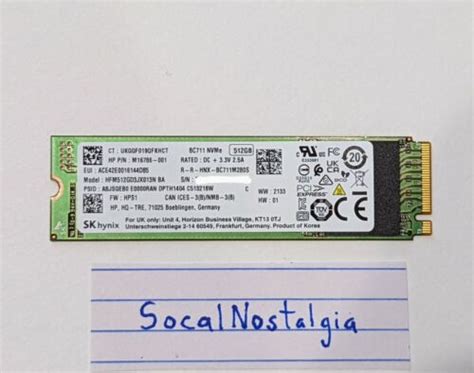 New Sk Hynix 512gb Bc711 M2 Pcie Nvme Ssd M2 Bc711m280s Solid State