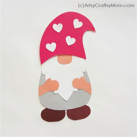 Adorable Heart Gnome Craft For Kids
