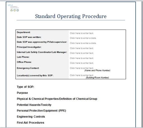 40 Free Standard Operating Procedures Sop Templates Printable