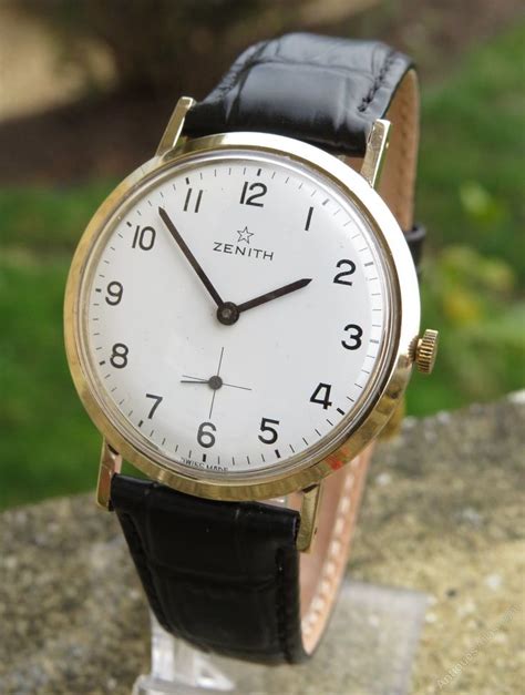 Gents 9ct Gold Zenith Wrist Watch 1968 Zenith Watches Wrist Watch