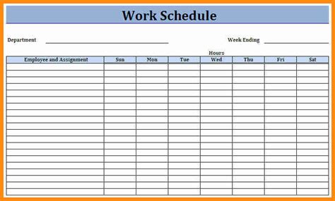 Monthly Schedule Template Template Business