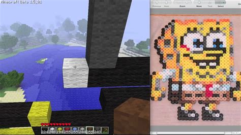 Minecraft Pixel Art Time Lapse Spongebob Youtube