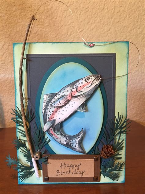 Enjoy sportfishing charters for the whole family. Masculine fishing card for birthdays or Fathers Day handmade | Fishing birthday cards, Fishing ...