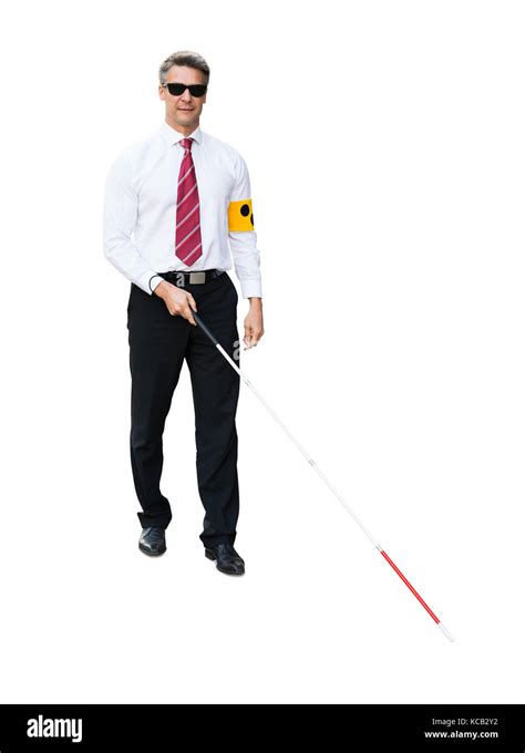 Blind Man With A White Stick Cut Out Stock Images And Pictures Alamy