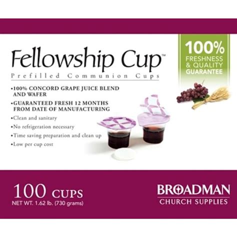 Fellowship Cup Prefilled Communion Cups 100 Cups Universal Church