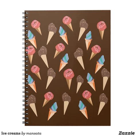 Ice creams notebook | Zazzle.co.uk | Colorful backgrounds, Beautiful ...