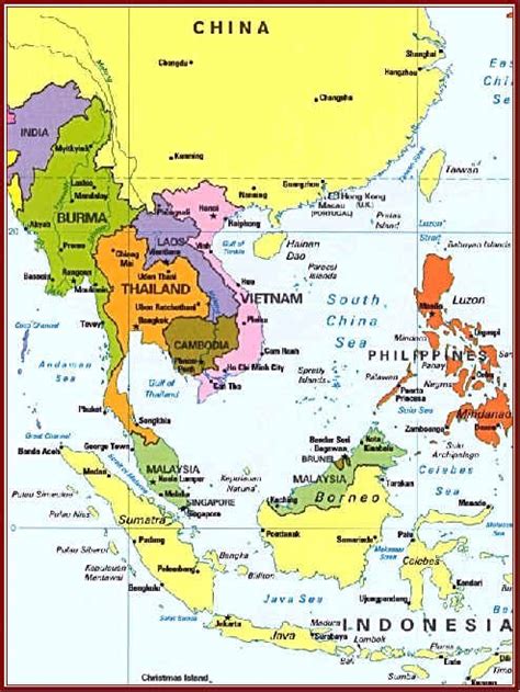 12 free maps of asean countries. South East Asia Map - China :: Thailand :: Malaysia ...