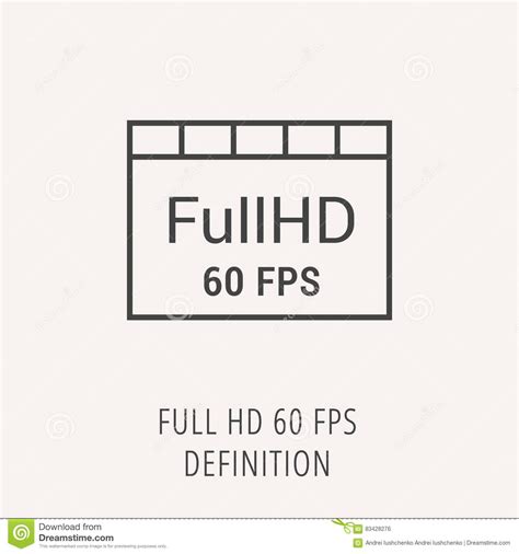 Fps Definition Line And Solid Icon Modern Monitor Frames Per Second