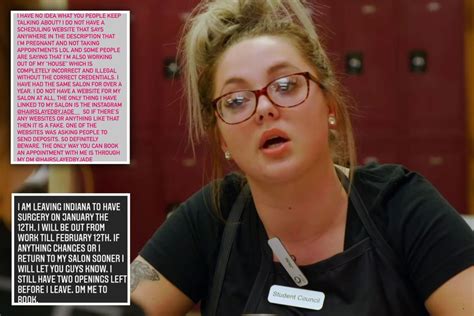 Teen Mom Jade Cline Says Shes Having Secret Surgery And Will Shut Down