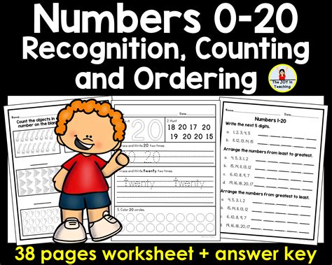 Numbers 0 20 Recognition Counting And Ordering Worksheet Etsy Uk