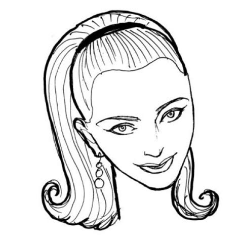 The hair has also been colored with a metallic grey shade. Hairstyle Coloring Pages to download and print for free