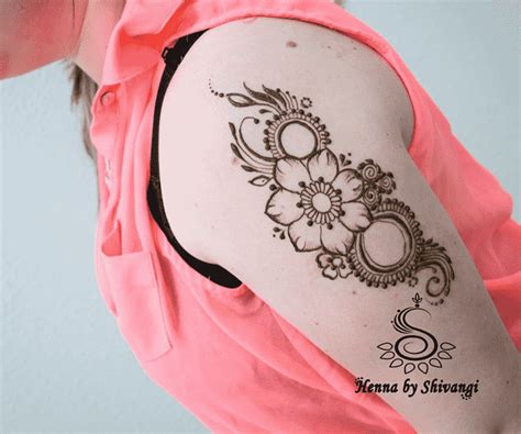 Henna Flower Designs For Shoulders