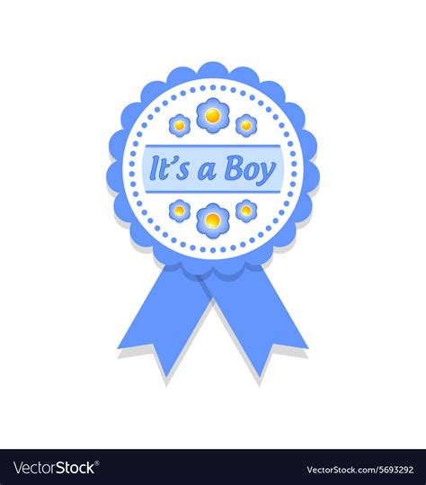 Its A Boy Badge Royalty Free Vector Image Vectorstock